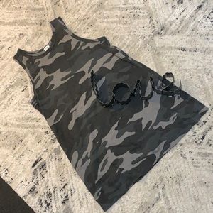 Peyton Jensen camo tank dress